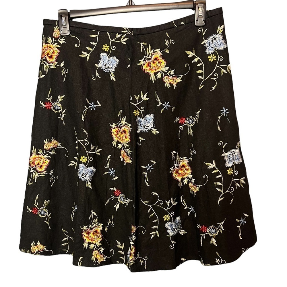 Intuitions Linen Embroidered Skirt Size 14​​​​​​